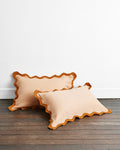 Terracotta & Rust  Scalloped Pillowcases (Set of Two)