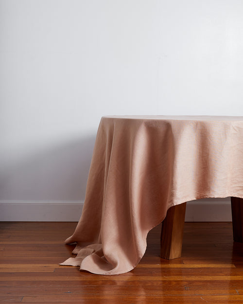 Terracotta 100% French Flax Linen Tablecloth