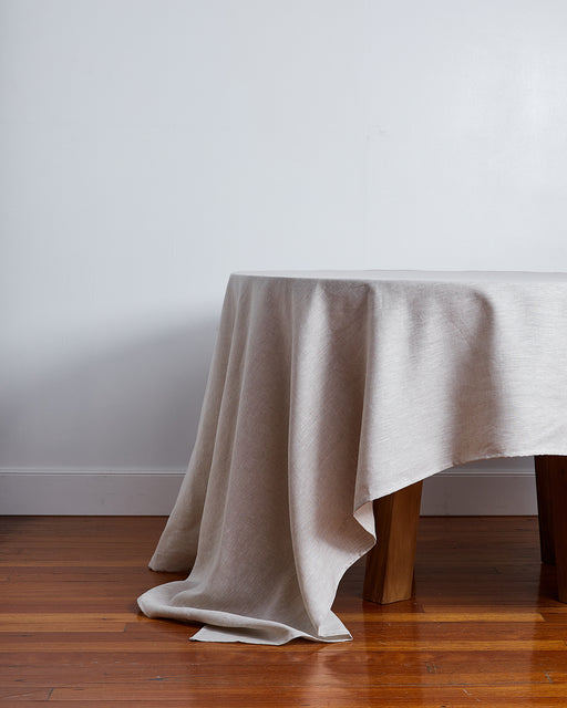 Oatmeal 100% French Flax Linen Tablecloth