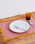 Pink Clay & Turmeric  Scalloped Placemats (Set of Four)