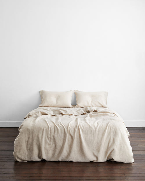 Oatmeal 100% French Flax Linen Duvet Cover