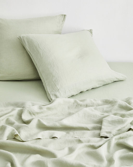 Sage 100% French Flax Linen European Pillowcases (Set of Two)