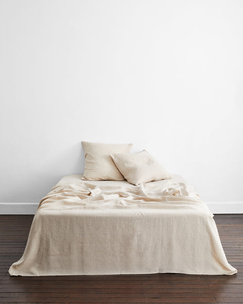 Oatmeal 100% French Flax Linen European Pillowcases (Set of Two)