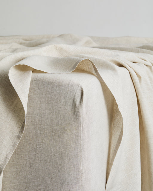 Oatmeal 100% French Flax Linen Fitted Sheet
