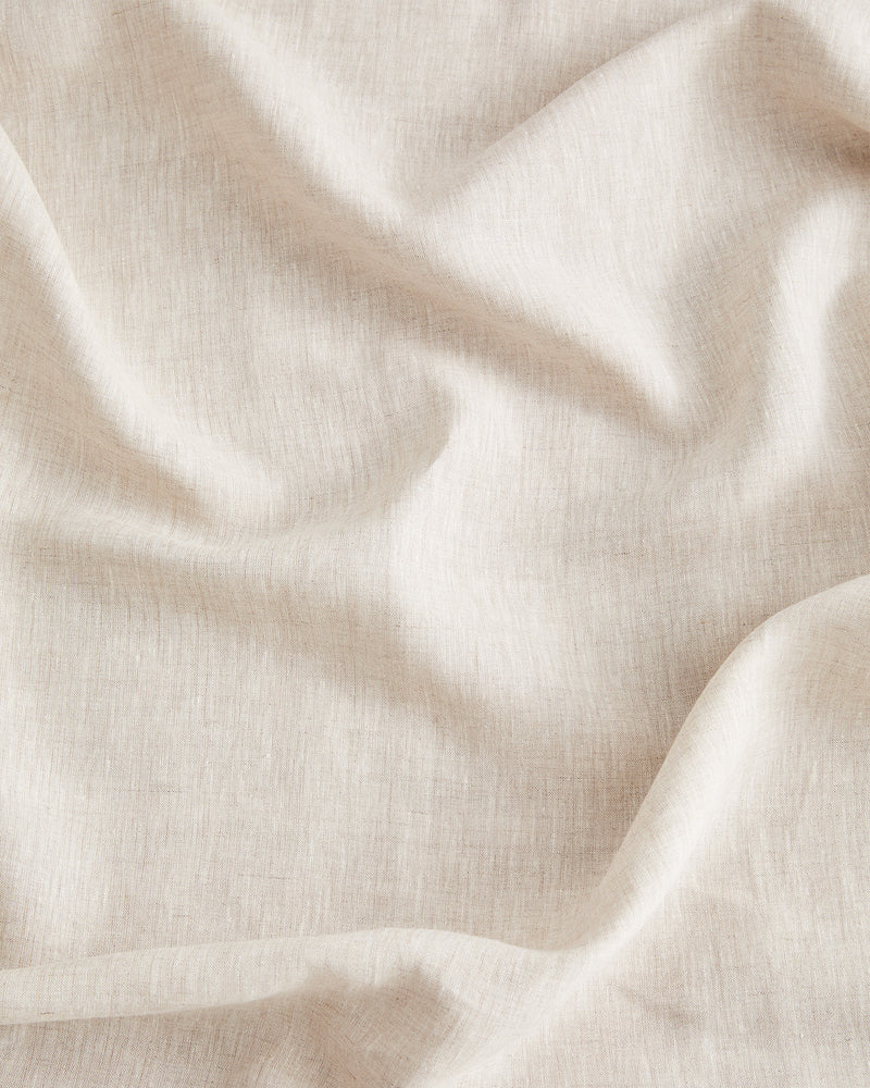Oatmeal 100% French Flax Linen Flat Sheet