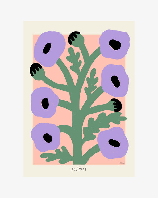 Madelen Möllard 'Purple Poppies' Print