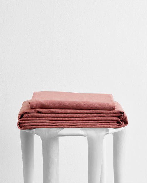 Pink Clay 100% Flax Linen Sheet Set