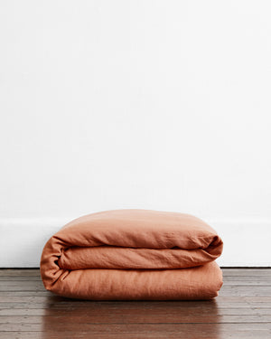 Hazelnut 100% French Flax Linen Duvet Cover