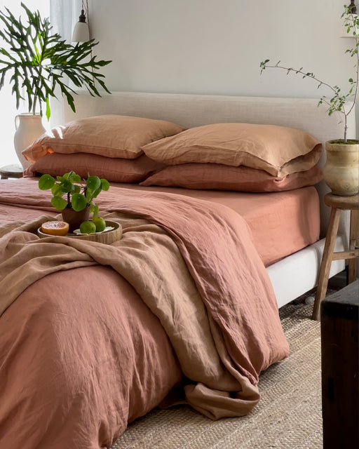 Hazelnut 100% French Flax Linen Duvet Cover