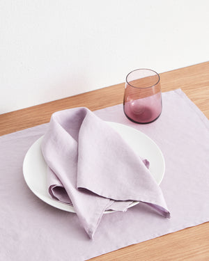 Lilac 100% French Flax Linen Napkins (Set of Four)