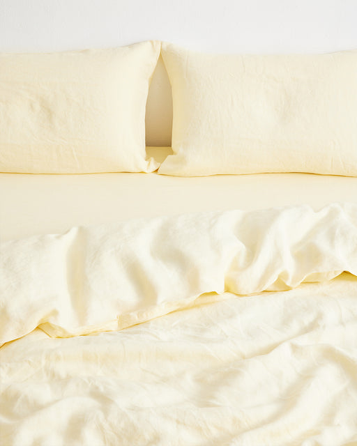 Limoncello 100% French Flax Linen Pillowcases (Set of Two)