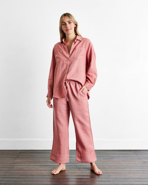 Pink Clay 100% French Flax Linen Pants