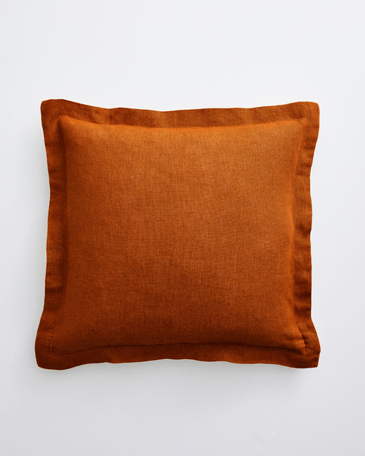 Rust 100% French Flax Linen Cushion Cover
