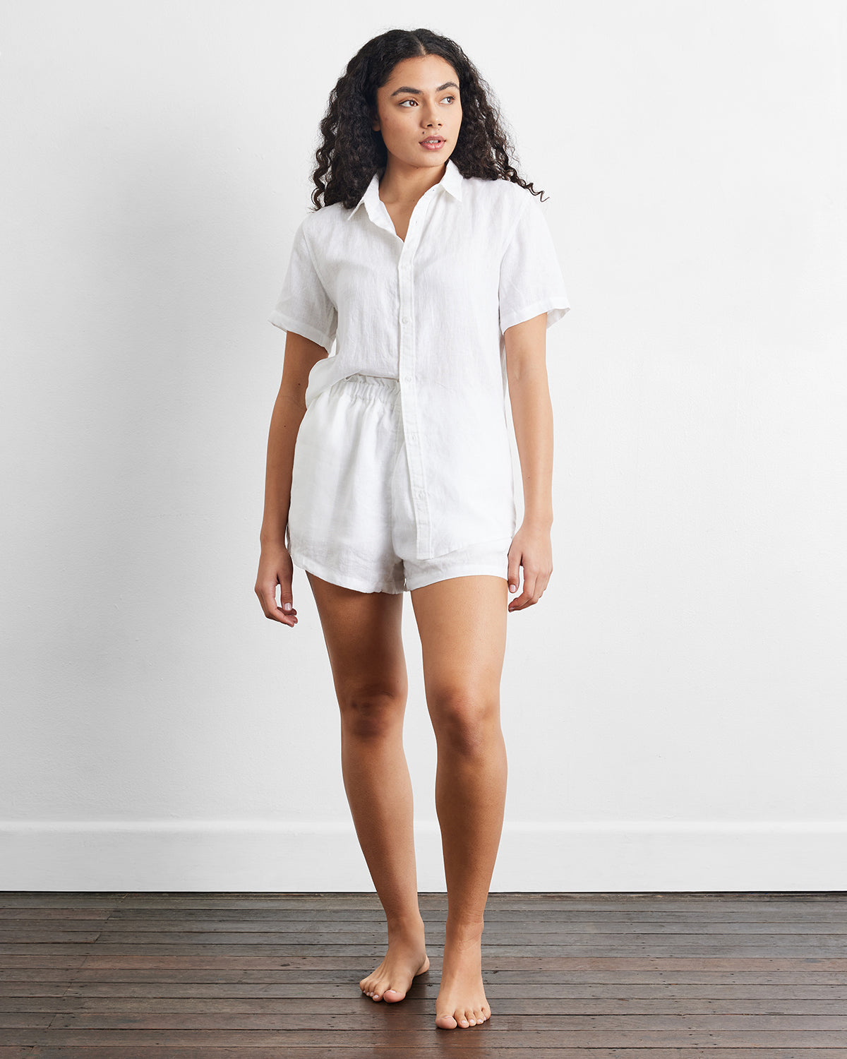 White Short Sleepwear Set – Bed Threads